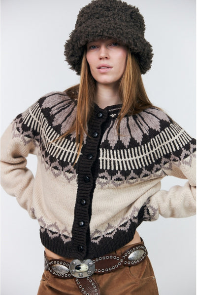 Clarell Knit Cardigan Creme - 26407-5016 Thumbnail