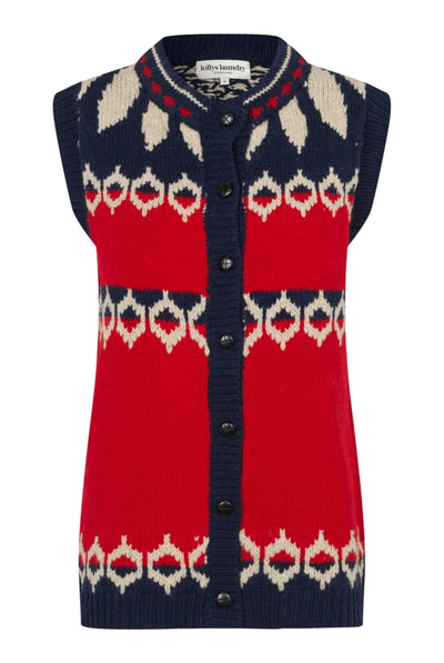 Cleoll Knit Vest Sl Red - 26407-5019 Thumbnail