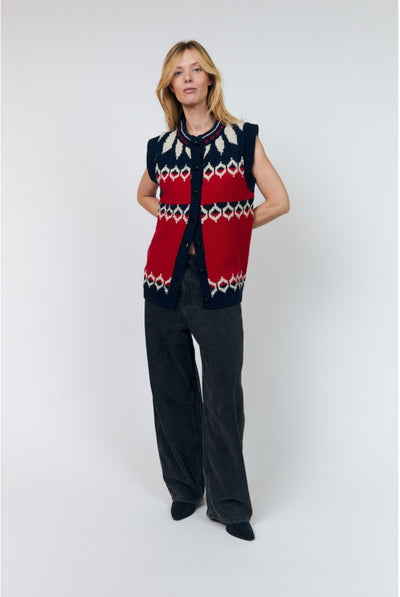 Cleoll Knit Vest Sl Red - 26407-5019 Thumbnail