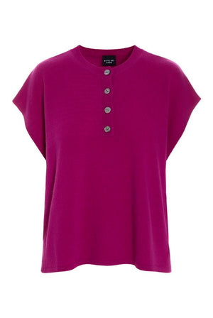 Kumo kashmirblus med knappar PINK PURPLE - 266-1080-5884