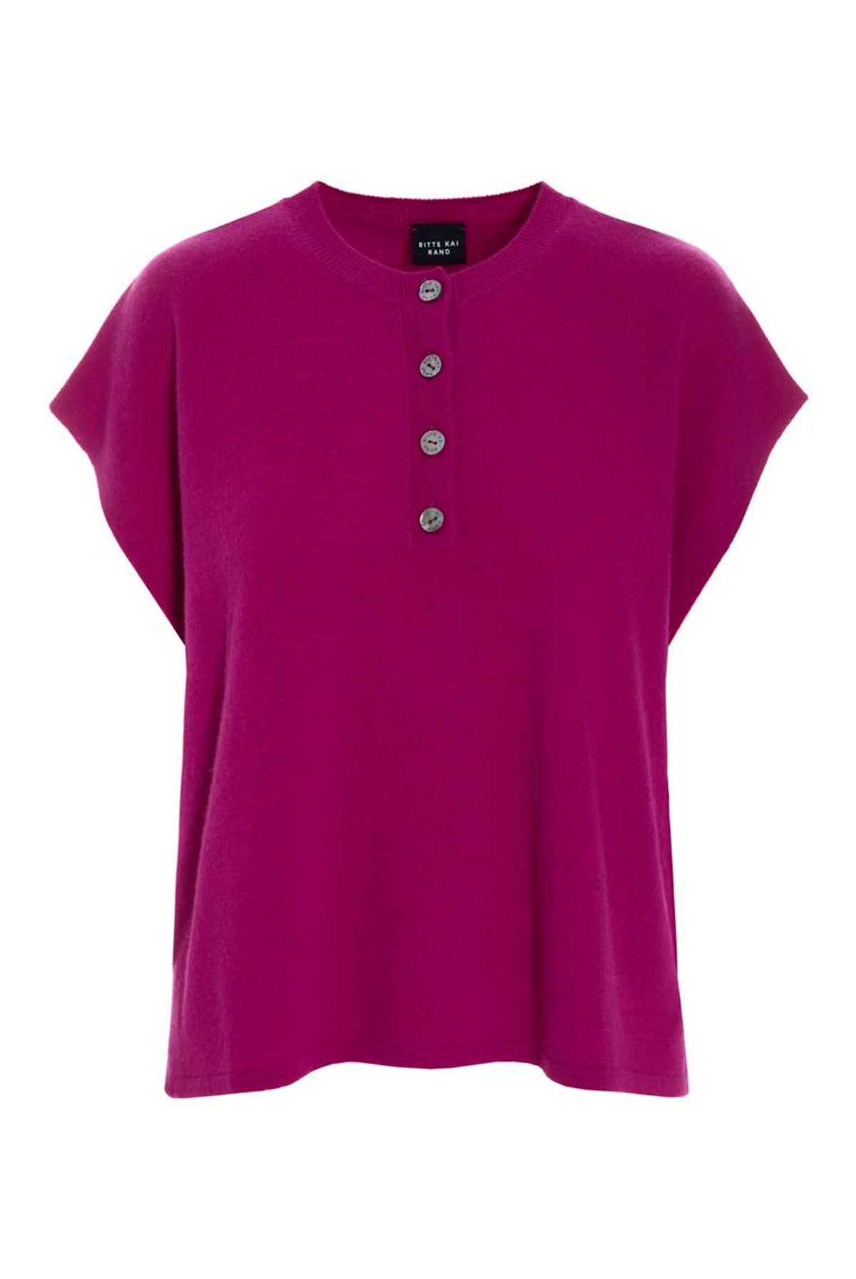 Kumo kashmirblus med knappar PINK PURPLE - 266-1080-5884