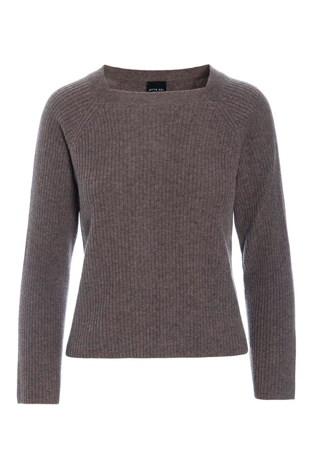Kumo cashmere raglanblus SHARK MELANGE - 266-1080-5885