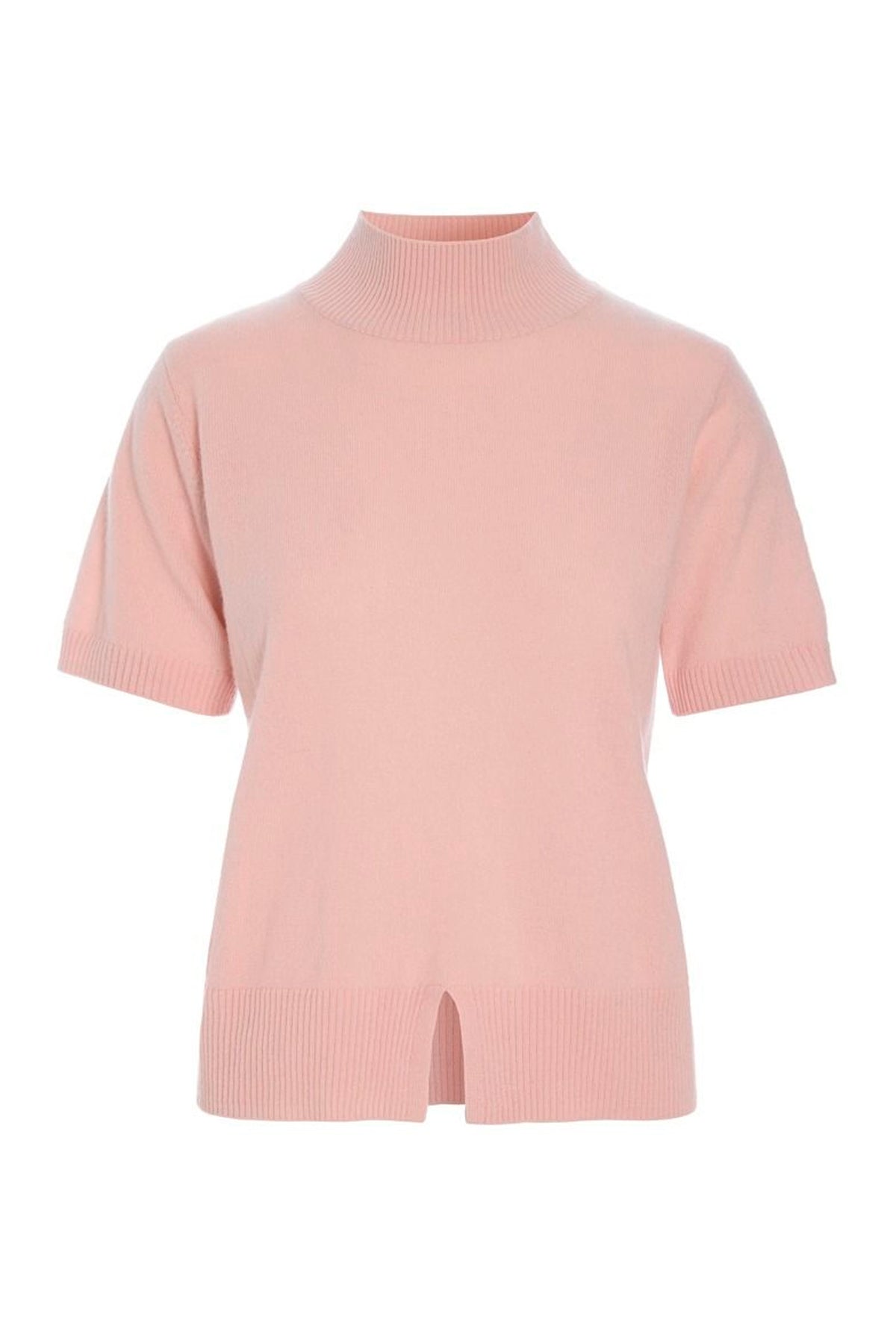 Kumo cashmere kortärmad blus DUSTY ROSE - 266-1080-5886