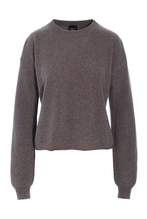 Kumo cashmere långärmad tröja SHARK MELANGE - 266-1080-5887
