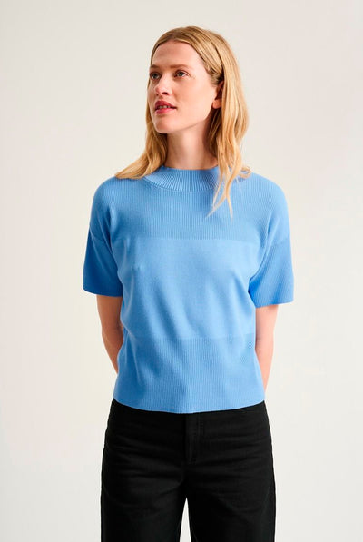 Akiko kortärmad blus Lake Blue - 266-1086-5889 Thumbnail