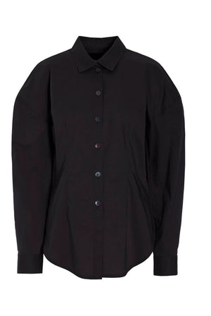 Core cotton skulpturell skjorta Black - 266-2226-5864