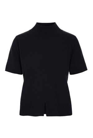 Kumo kashmir kortärmad blus Black - 266-1080-5886