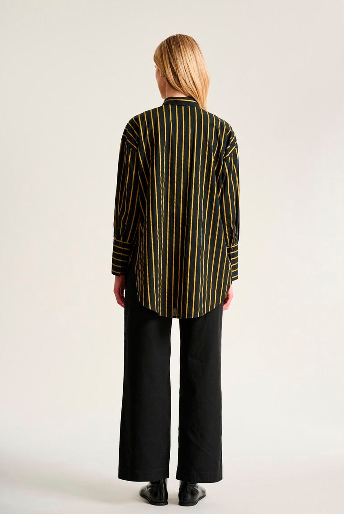 Golden stripes stor skjorta BLACK GOLDEN STRIPES - 266-2487-5329