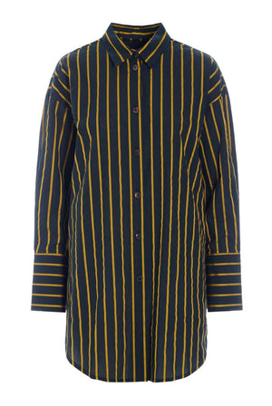 Golden stripes stor skjorta BLACK GOLDEN STRIPES - 266-2487-5329