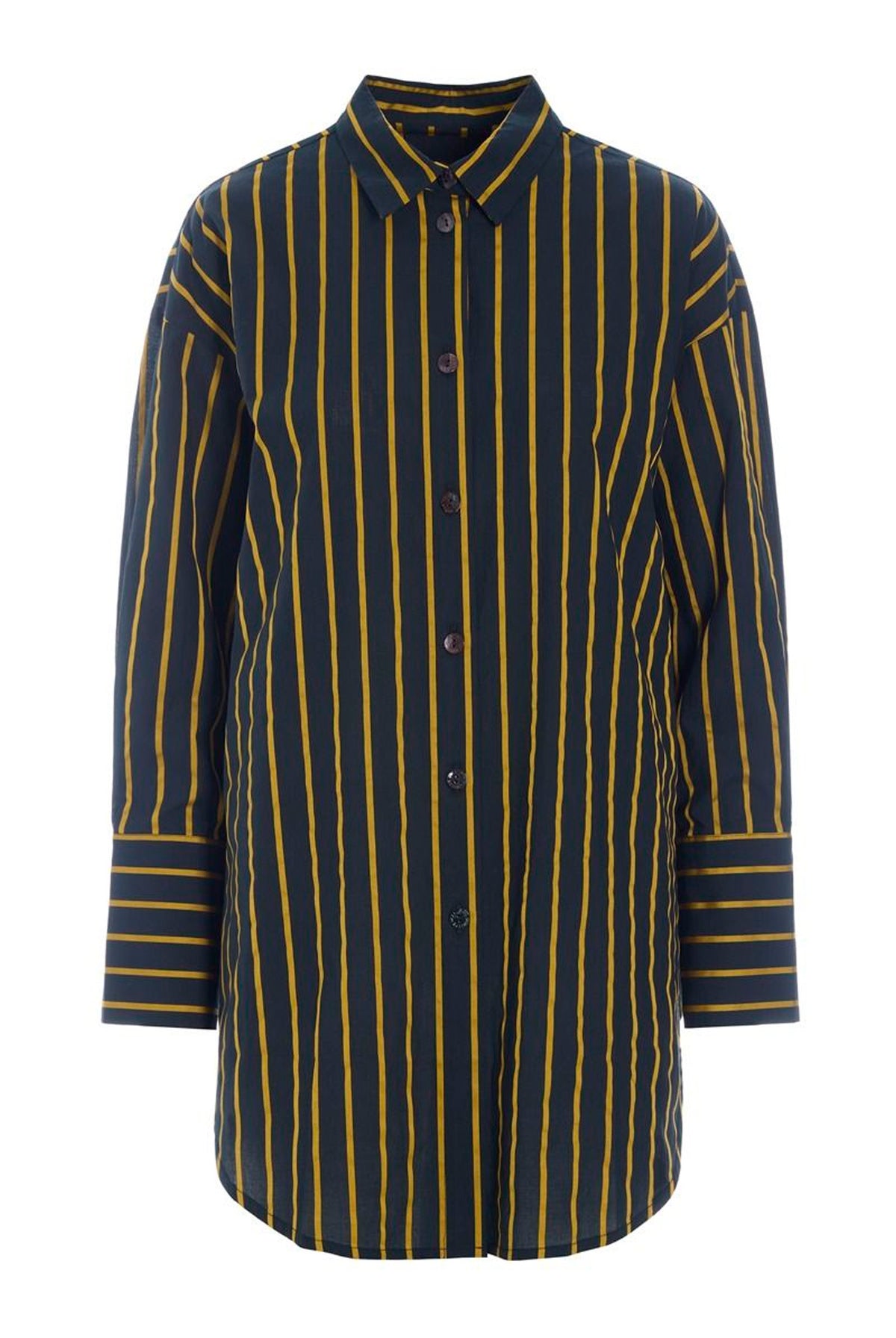 Golden stripes stor skjorta BLACK GOLDEN STRIPES - 266-2487-5329