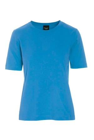 Osaka ekologisk bomulls-t-shirt Lake Blue - 266-4075-3435