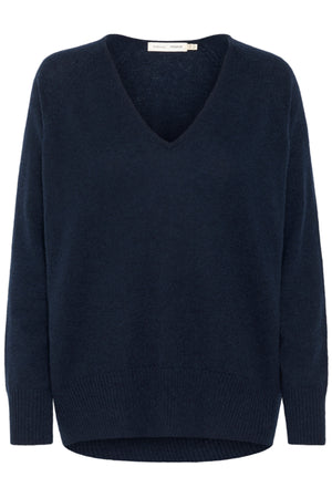 Lukka V-ringad tröja Premium Marinblå - 30104240
