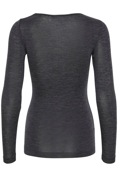 FangIW T-Shirt LS Granite Melange - 30106096 Thumbnail