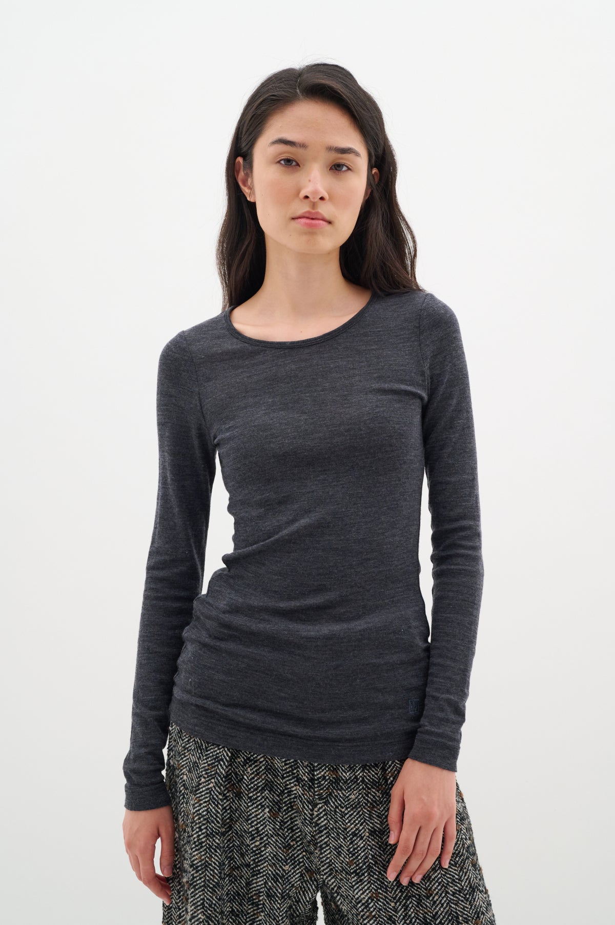 FangIW T-Shirt LS Granite Melange - 30106096