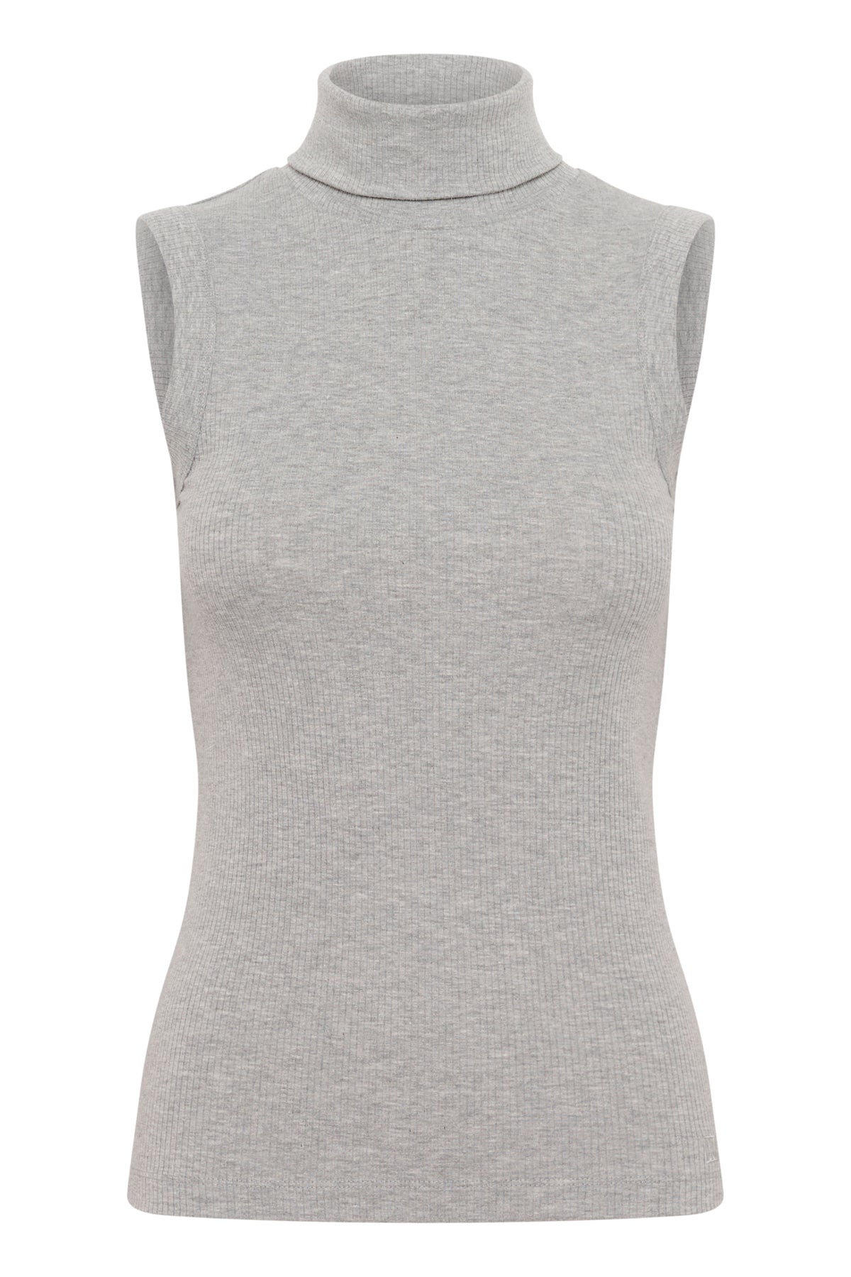 DagnaIW Melange Rollneck Top mellangrå melange - 30107007