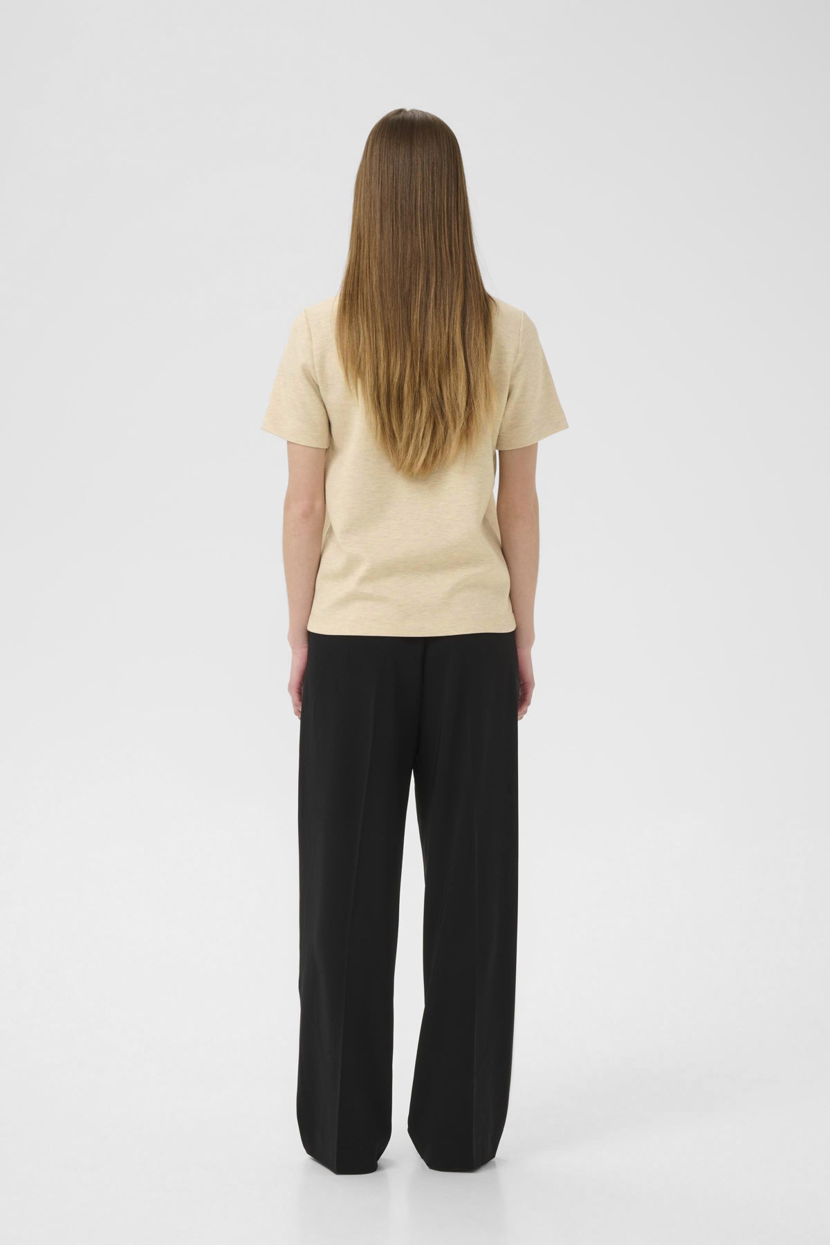 VincentIW Melange Karmen T-Shirt Haze Melange - 30107053