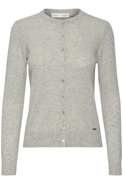 LukkaIW Cardigan New Light Grey Melange - 30107630 Thumbnail