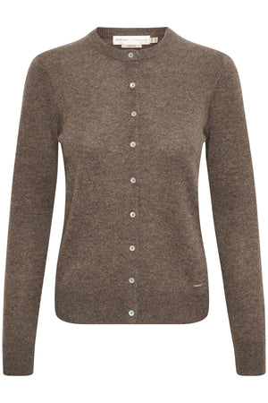 LukkaIW Cardigan Brown Melange - 30107630