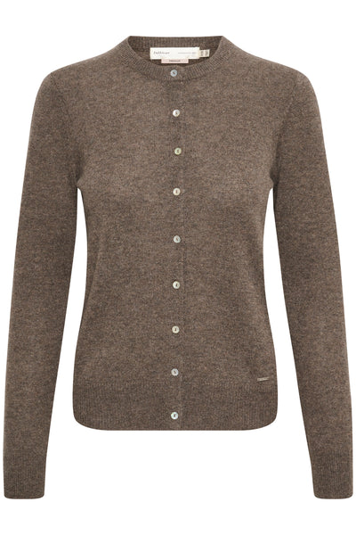 LukkaIW Cardigan Brown Melange - 30107630 Thumbnail