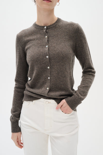 LukkaIW Cardigan Brown Melange - 30107630 Thumbnail