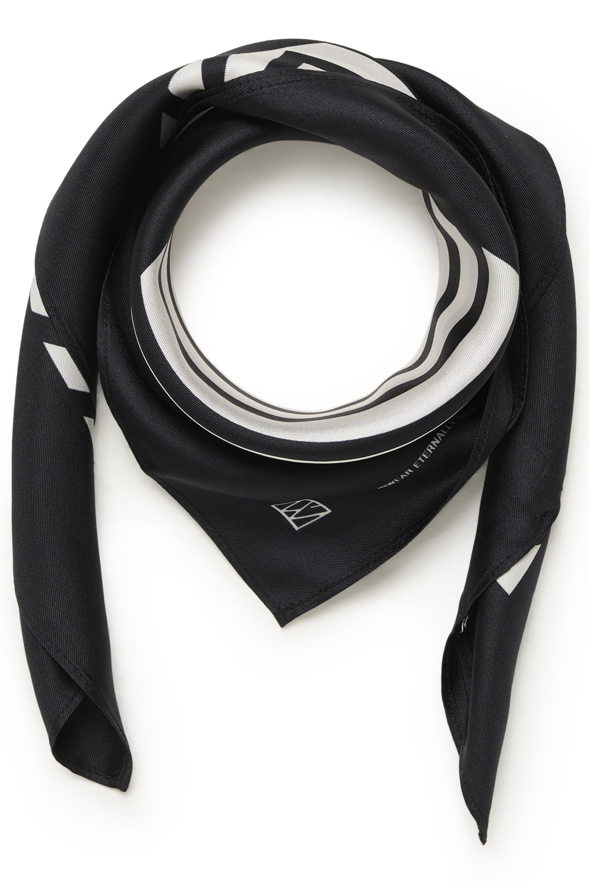 RAFIQIW SCARF Svart / Whisper White - 30107632