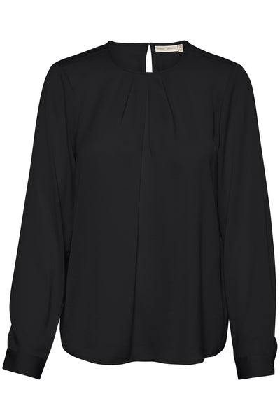 DotaIW Pleat Blouse Black - 30109579 Thumbnail