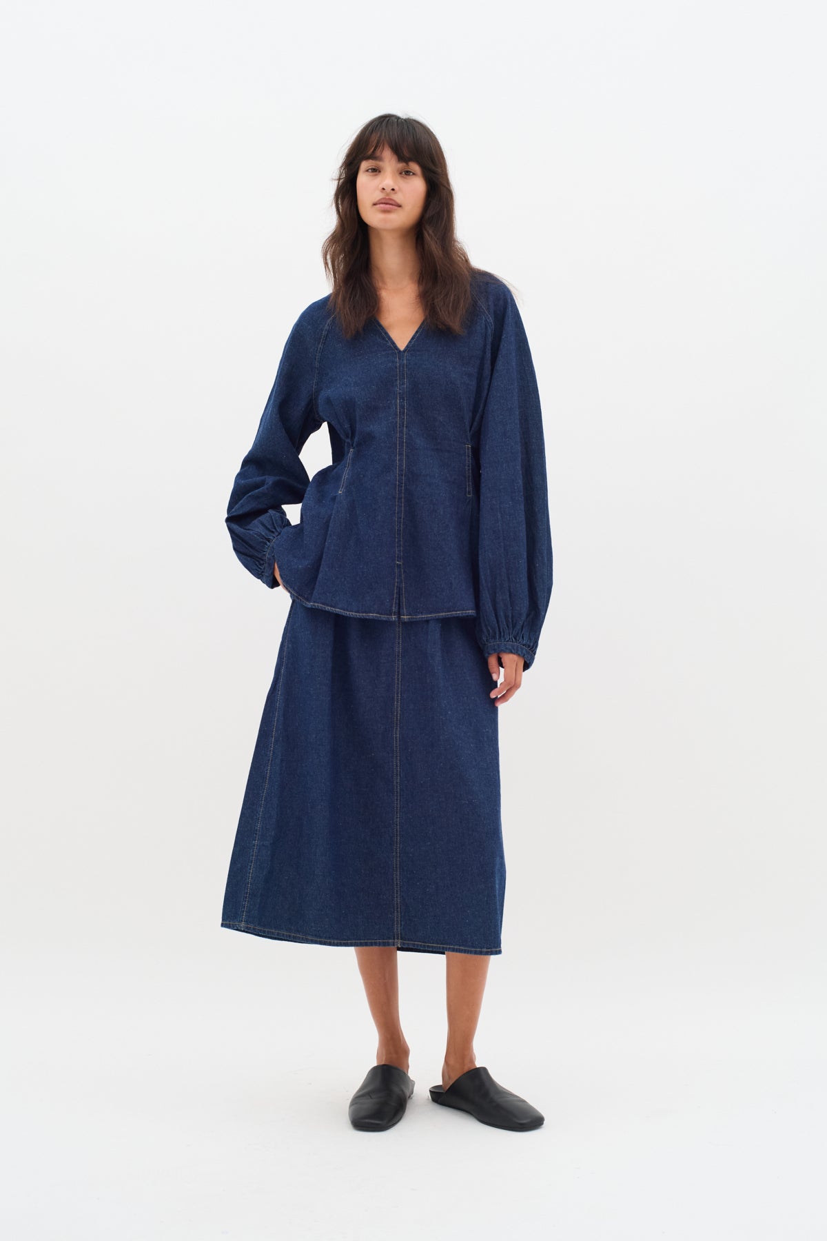 RubinaIW Kjole Blå Denim - 30110337