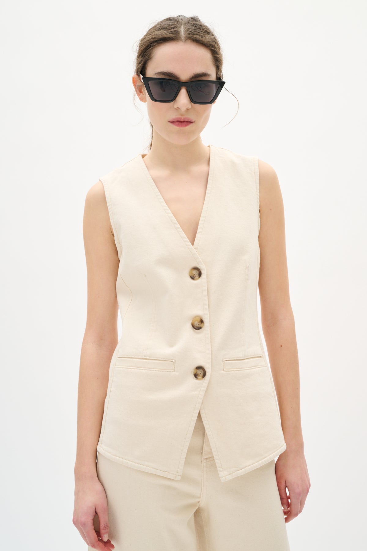 BaccaIW Waistcoat ECRU - 30110529