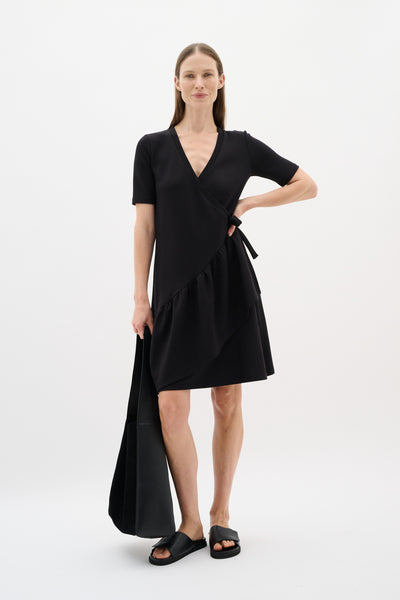 PariIW Vincent Wrap Dress Svart - 30110591 Thumbnail