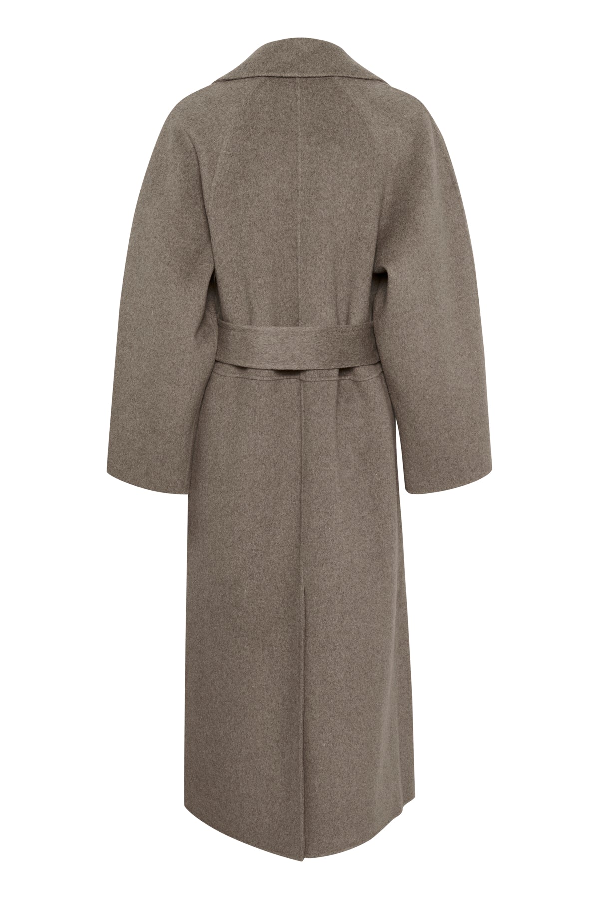 YillaIW Lång Kappa Sandy Grey Melange - 30110608