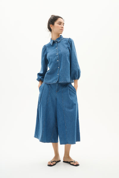 BallarizIW Culotte Blue Denim - 30110628 Thumbnail