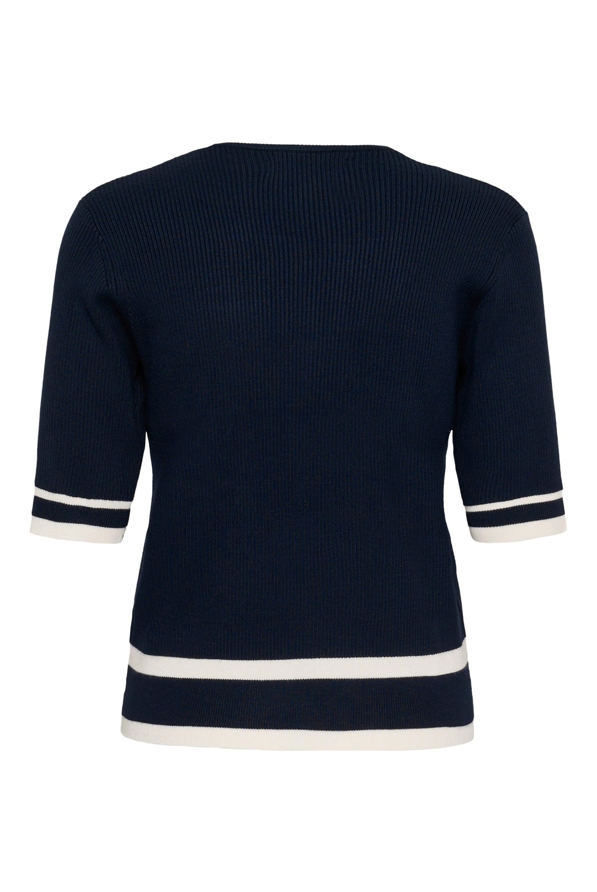 LeenahIW V-Neck Blouse Marin/Vanilj - 302665 - 30110675