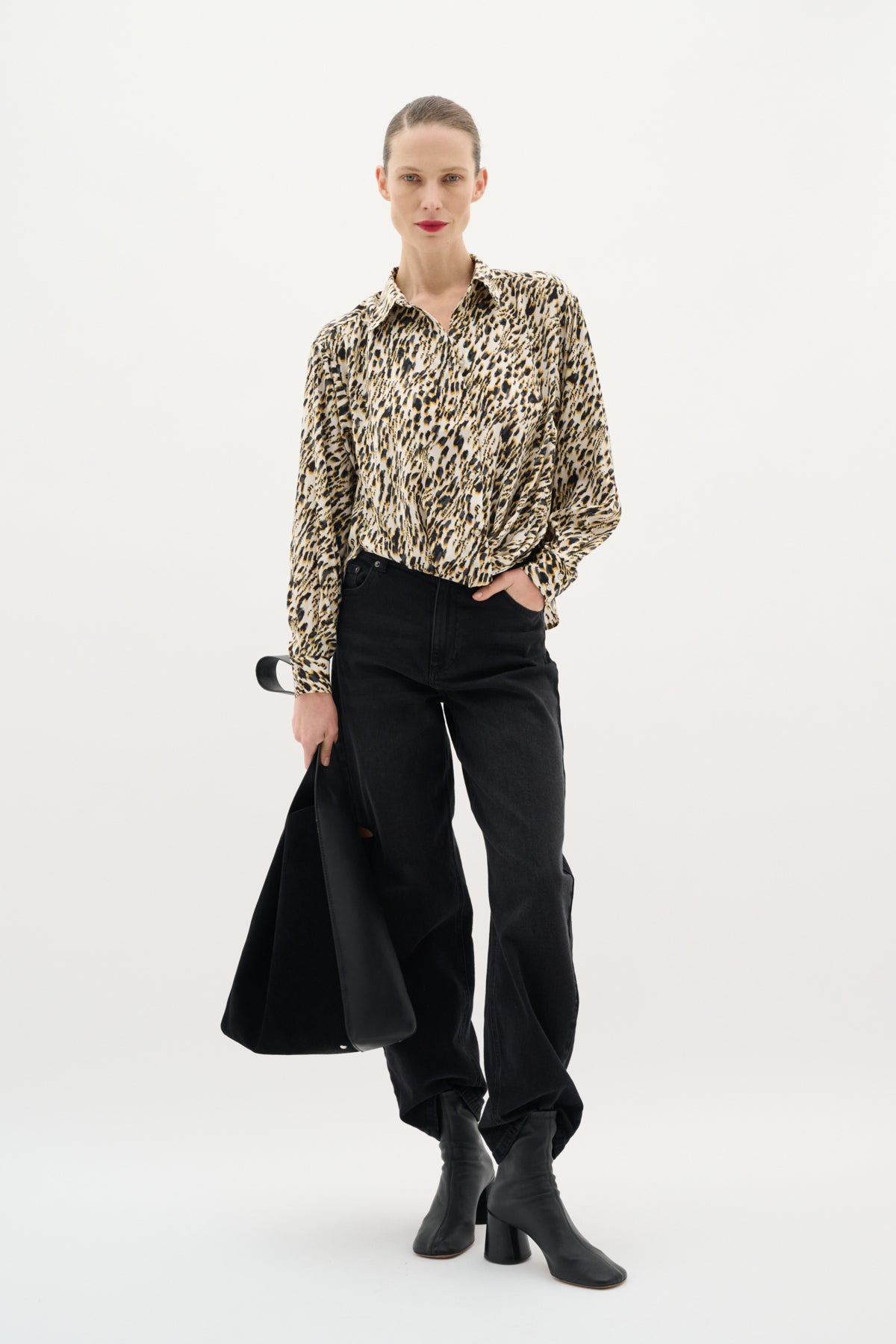 KinleyIW Tryckt Skjorta Strokey Small - 30110688
