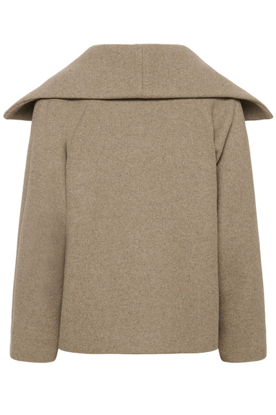 PerryIW Short Coat R Sandy Grey Melange - 30110807 Thumbnail