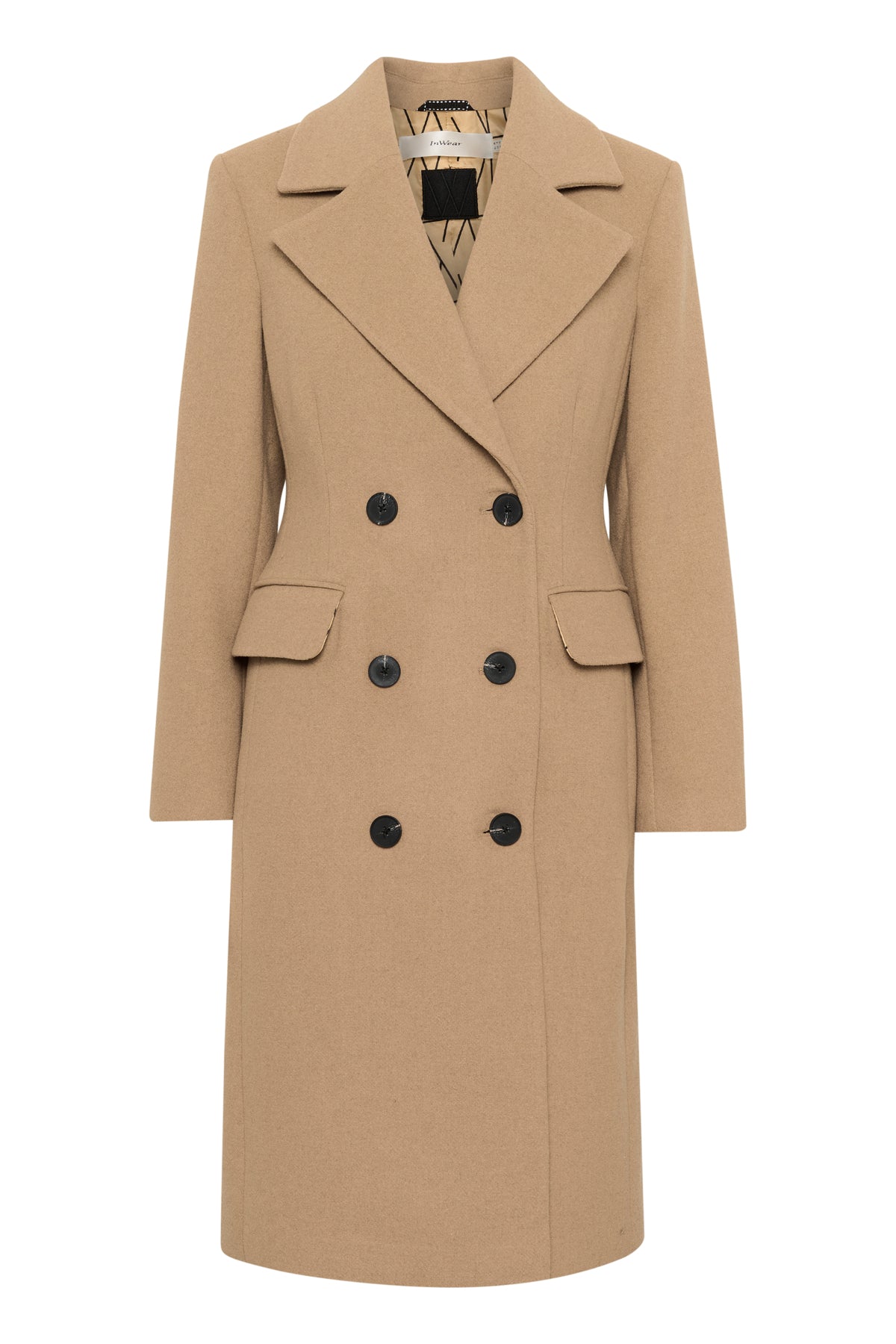 ThoraIW Lapel Coat R Tobacco Brown - 30110808