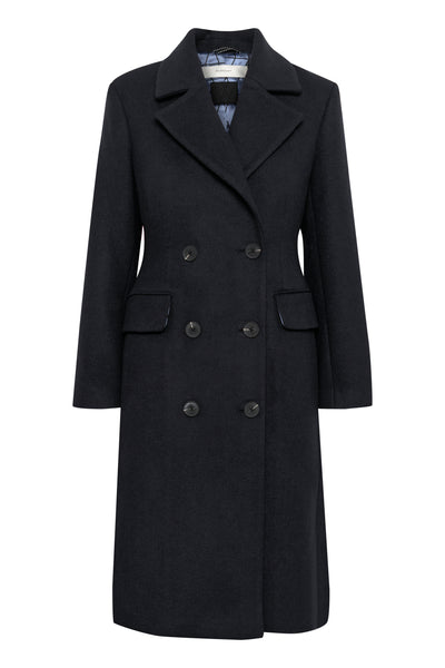 ThoraIW Lapel Coat R Marinblå - 30110808 Thumbnail