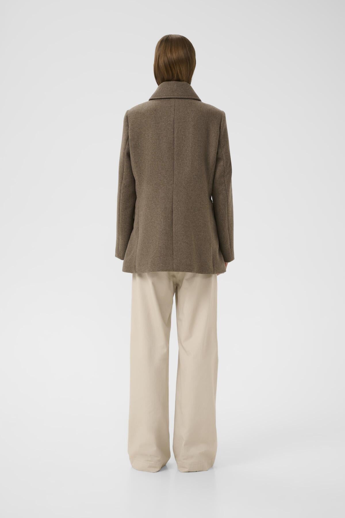PerryIW Sailor Coat R Mocha Grey Melange - 30110809