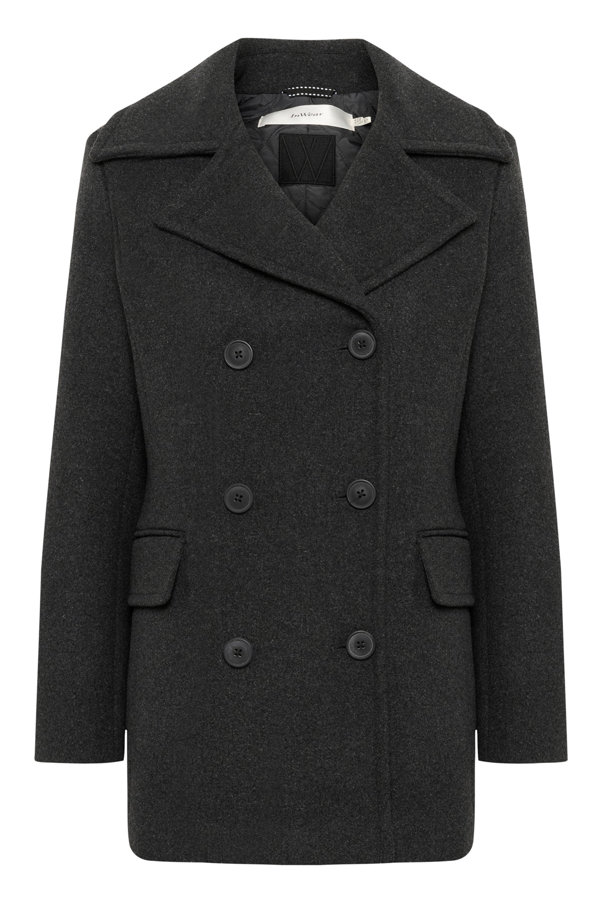 PerryIW Sailor Coat R Mörkgråmelerad - 30110809