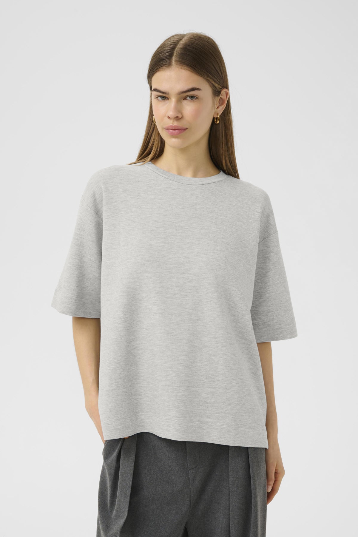 PannieIW Oversize T-shirt Melan Granite Melange - 1740161 - 30110826
