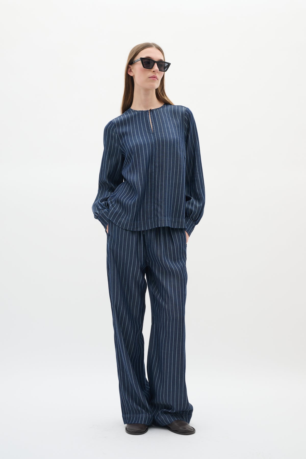 NadieIW Pullon Pant Dark Blue Denim - 30110845