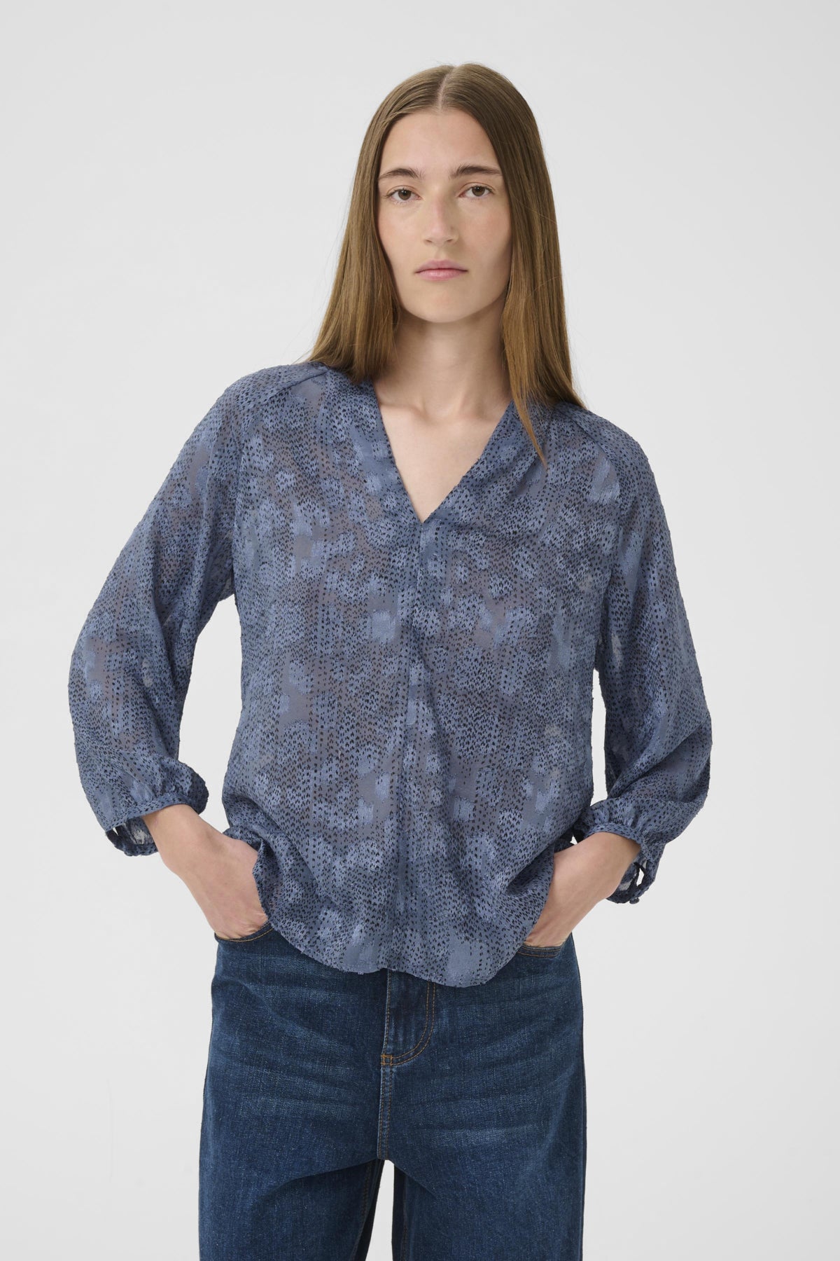 AddisonIW Blus Dotted Surface Blue - 30110889