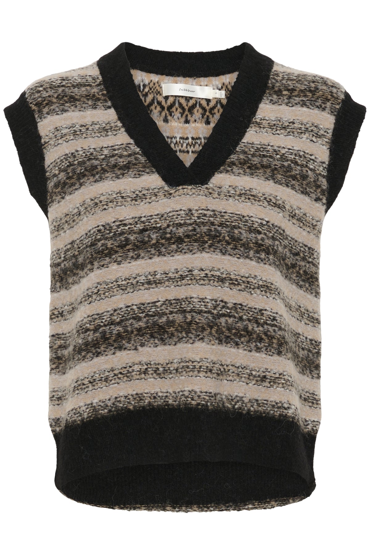 GilliaIW Vest Mix Colour Fairisle - 30110929