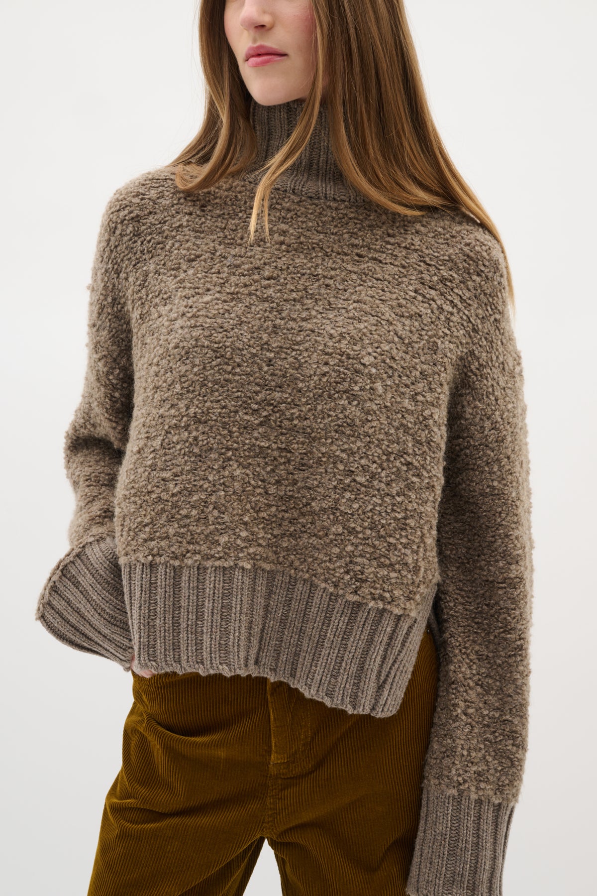 GuoIW Highneck Sandy Grey Melange - 30110937