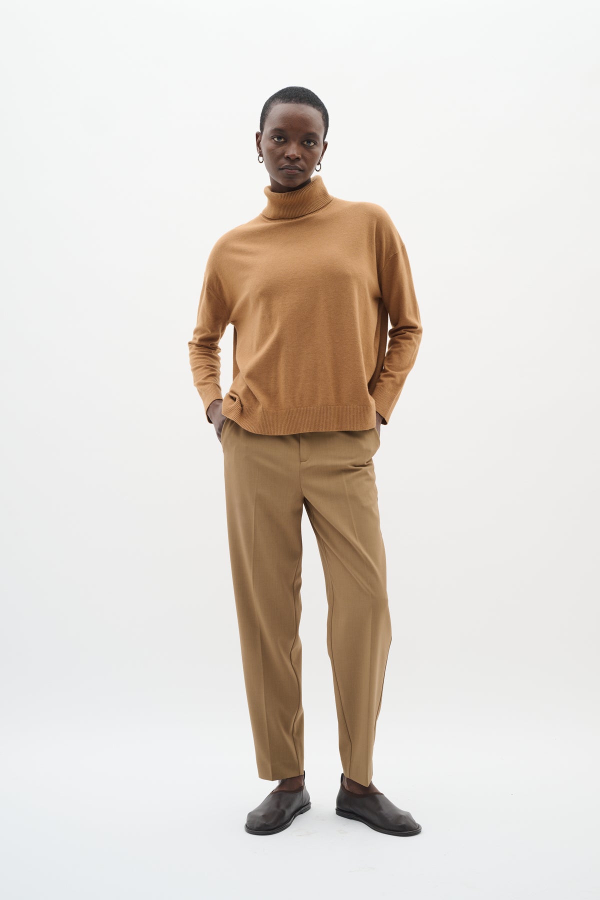BriettaIW Cigarette Pants Tapenade Melange - 30110960