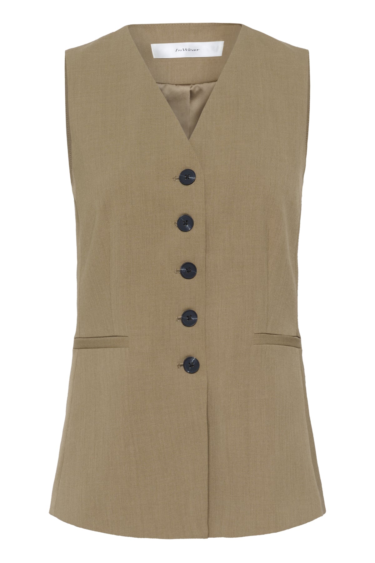 BriettaIW Waistcoat Tapenade Melange - 30110961