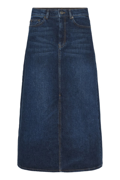NanaIW Denimkjol Mörkblå Denim - 30110972 Thumbnail