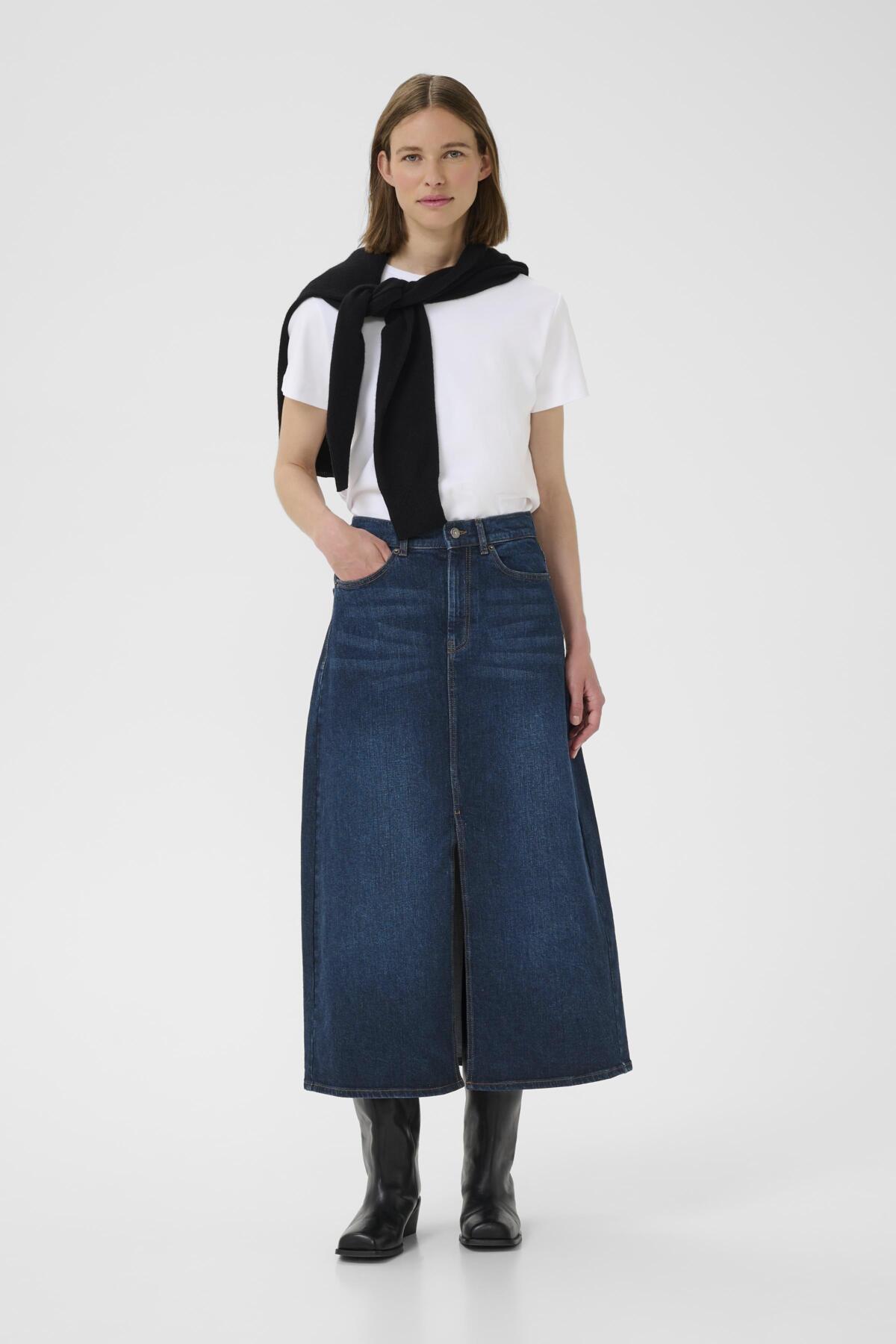 NanaIW Denimkjol Mörkblå Denim - 30110972