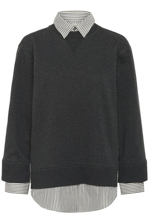 NataljaIW Sweatshirt Svart Randig - 30111015