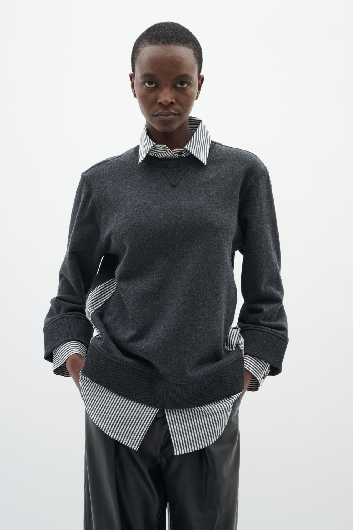 NataljaIW Sweatshirt Svart Randig - 30111015