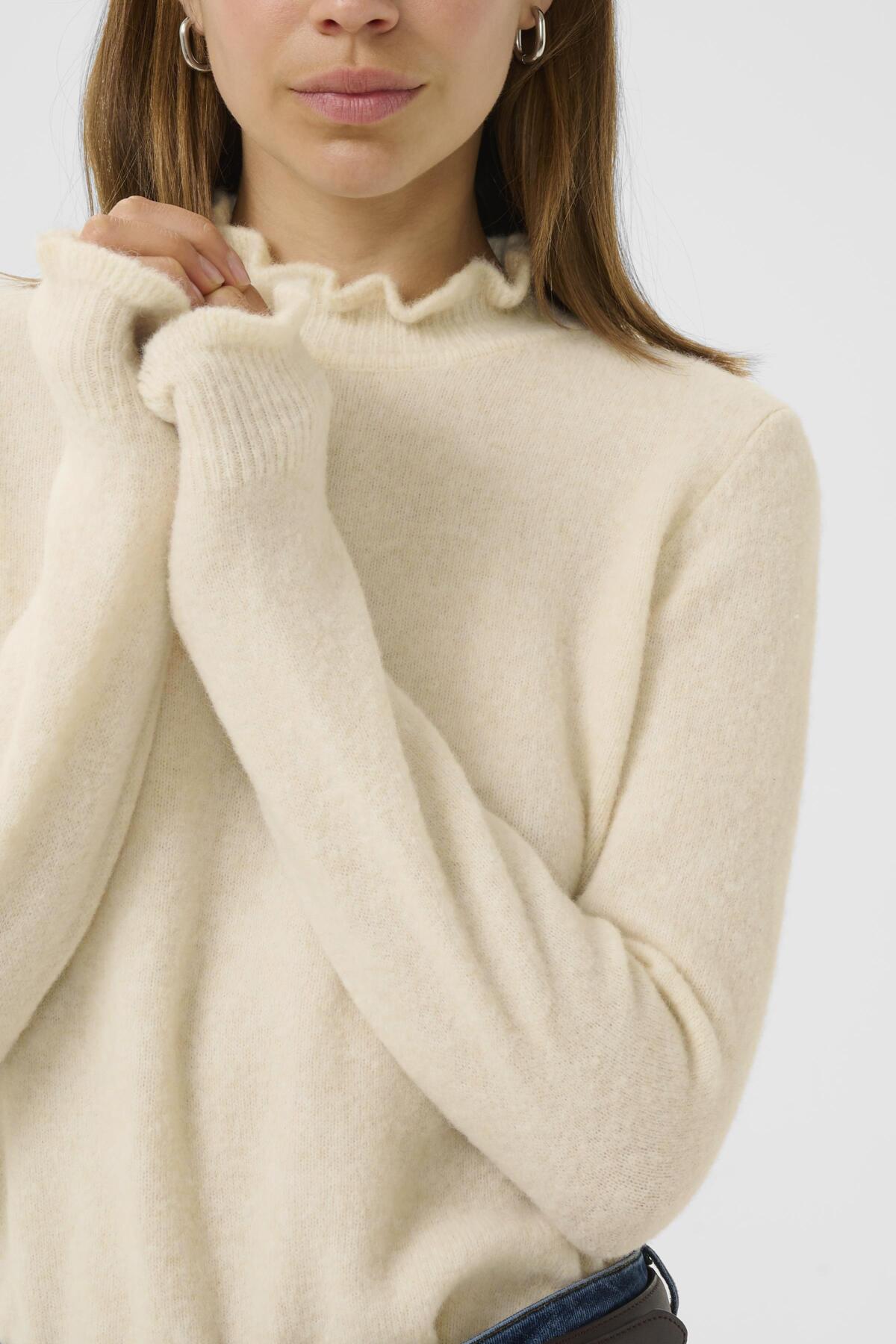 GuniIW Anaja Pullover Whisper White Melange - 30111021
